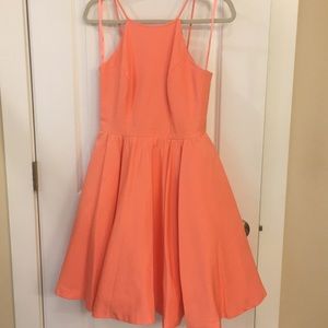 Weddington Way coral bridesmaid dress